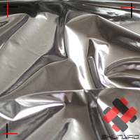 Tissu en polyester argenté effet miroir, hautement réfléchissant, enduit de PU, imperméable
