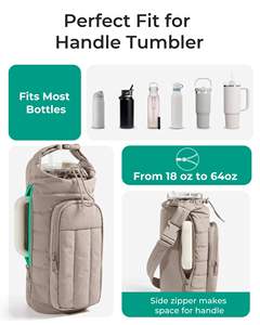 Bolsa para Botella de Agua con Diseño de Múltiples Bolsillos, Estilos de Transporte Versátiles, Bolsas con Aspecto Acolchado Elegante - Product Image 4