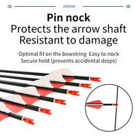 Flèche en carbone pur SPG 3,2 mm pour tir à l'arc, 33 pouces, pour arc classique et longbow, compétition, ailette en plastique, pointe métallique