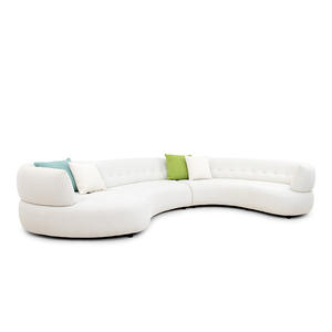 Canapé sectionnel en cuir au design original <span class=keywords><strong>Evergo</strong></span> Meubles de salon Style tendance Bel ensemble de canapés en cuir véritable de bonne qualité - Product Image 3