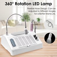 Machine à ongles multifonctionnelle 5 en 1 : perceuse électrique, polisseuse, lampe UV LED, séchoir à gel et dépoussiéreur d'ongles, en plastique, pour salon
