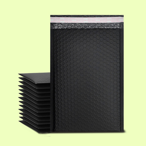 Bolsa de Burbujas de Película Extruida Negra de 25x30+5CM de Grosor, Biodegradable y Ecológica, para Cosméticos, Joyería, CD, con Logotipo Personalizado - Product Image 1