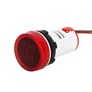 NIN merek pasokan pabrik merah bulat 22 mm penghitung meter 0-999999 lampu indikator digital