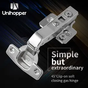 Unihopper fabrikaları 3D hidrolik yumuşak kapanış tamponlama özel dolap kapı menteşesi mutfak mobilyası bağlantı parçaları için