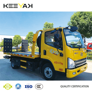Usine FAW 4T dépanneuse à plat 4X2 jaune dépanneuse camion équipement 7.00R16LT pneu nouveau camion de récupération bas <span class=keywords><strong>prix</strong></span> à vendre - Product Image 2