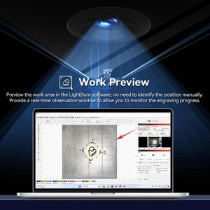 Cámara <span class=keywords><strong>SCULPFUN</strong></span> CAM500 Lightburn para Máquina de Grabado Láser de 5-40W, Posicionamiento Preciso con Lapso de Tiempo para S1/S9 <span class=keywords><strong>Pro</strong></span>/<span class=keywords><strong>S10</strong></span>/S30 <span class=keywords><strong>Pro</strong></span> - Product Image 5