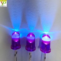 Chine Usine uv led diode 5mm 12v 3v Ultra Violet trou traversant 0.06w 3mm 5mm 365nm 385-395nm 400-410nm violet UV LED diodes