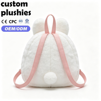 Nuevo Producto: Mochila de Peluche de Conejo Blanco con Lazo y Diseño Bordado, Ideal para Regalo Navideño
