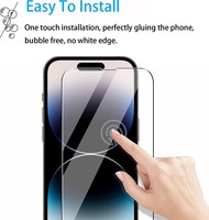 Protection d'écran de téléphone portable incassable HD transparente compatible avec iPhone 14 15 13 16 17 Pro Max XR 9H 21D 2.5D Verre trempé