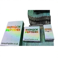 Kit d'emballage complet personnalisé avec impression, cartes de remerciement, emballage de flacon de peptide, boîte d'expédition épaisse en carton ondulé sécurisée