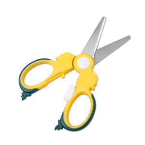 Lu Ban's Work Baby Food <b>Scissors</b> Yellow Green 0-12 Months Portable <b>Meat</b> Vegetable Cutter For Home Use - Product Image 3