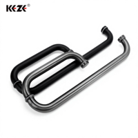 Poignée de porte en verre sans cadre avec finition nickel brossé SS304 pour hôtel, poignée de porte de douche de 6 pouces
