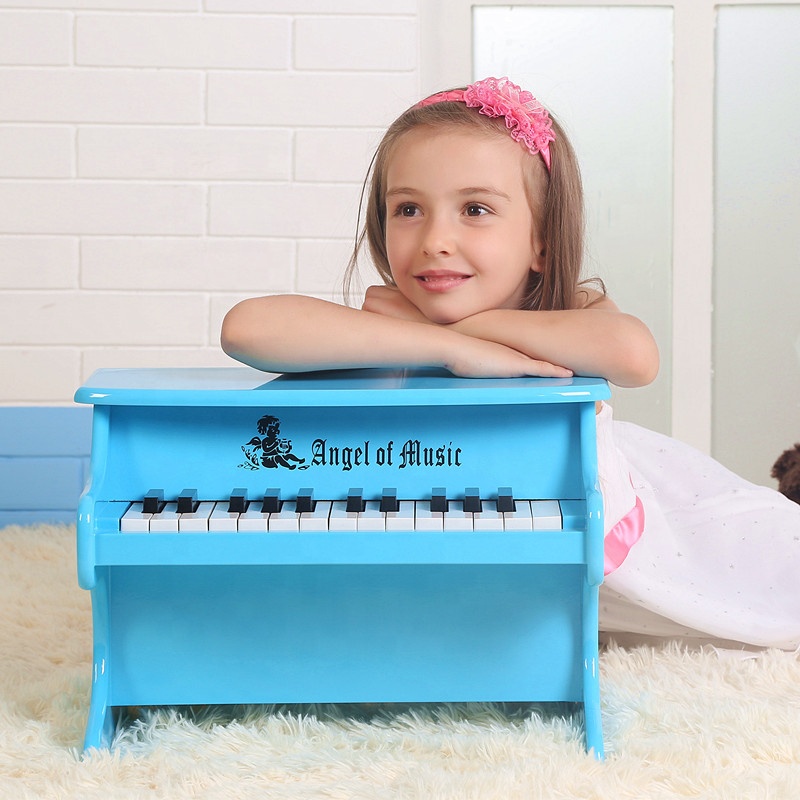 Piano mekanis kunci kayu 25 untuk pencerahan anak-anak, keyboard suku cadang musik prasekolah