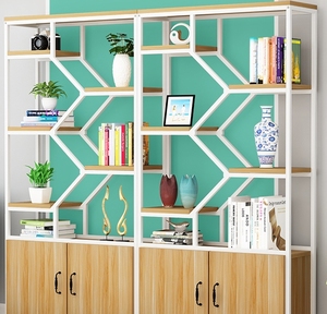 <span class=keywords><strong>Bibliothèque</strong></span> de vie en bois forgé, étagère de rangement en fer forgé pour maison, offre spéciale - Product Image 6