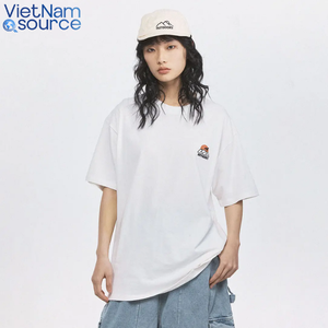 เสื้อยืดผ้าฝ้าย100% ไฮเอนด์สำหรับชาย & หญิงคอกลมนุ่มระบายอากาศได้ดีปรับแต่งสไตล์และโลโก้ของคุณ-ผลิตในเวียดนาม - Product Image 4