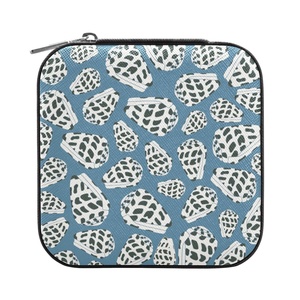 Square Shape Custom Design Hawaii Print Portable <b>Storage</b> Jewelry Case Zipper <b>Box</b> Pu Leather Jewelry <b>Storage</b> <b>Box</b> with Logo - Product Image 2