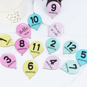 Cartes de développement mensuel pour nouveau-né sur le thème de la <span class=keywords><strong>montagne</strong></span> de buffles Pafu, avec des ballons de fleurs de cactus <span class=keywords><strong>et</strong></span> des buffles, accessoires <span class=keywords><strong>photo</strong></span> pour le placard du bébé - Product Image 4