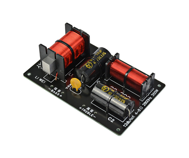 350W 2 Ways Crossover Audio Board Tweeter Bass Speaker Frequency Divider 2 Unit for 4-8Ohm DIY Speaker Filter 2800HZ