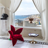Luxe Rose Fleur Conception Personnalisé Tissu Chaise De Loisirs Maison Hôtel Salon Canapé Chaise Showroom Lounge Fauteuil Meubles