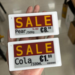 ป้ายราคาอิเล็กทรอนิกส์ E-Ink ขนาด 2.9 นิ้ว สำหรับซูเปอร์มาร์เก็ต ระบบ EAS พร้อม NFC สำหรับร้านขายเสื้อผ้า - Product Image 1