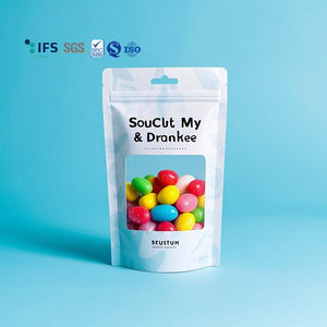 Sacs en mylar imprimés avec logo personnalisé pour emballages alimentaires Emballages de biscuits gommeux comestibles avec zip-lock - Product Image 3