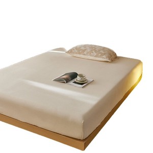 Hongchang Cotton Linen Fitted <b>Sheet</b> 1.5m Breathable Solid Color Minimalist Adult <b>Bedding</b> - Product Image 5