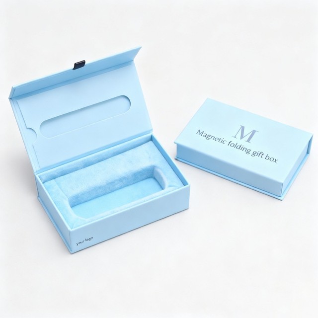Wholesale Custom Luxury Flip Rigid Gift Packaging Box with Magnetic Art Paper Lamination Film Foam Insert Jewelry Packaging Box