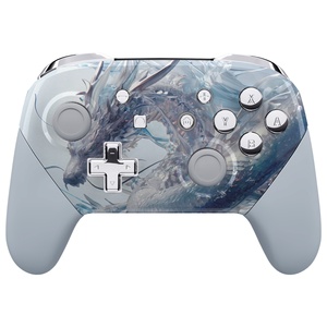 EXtremeRate Crystal Dragon Faceplate Backplate Handles DIY Replacement Full Housing Shell Cover for <b>Switch</b> Pro Controller - Product Image 2