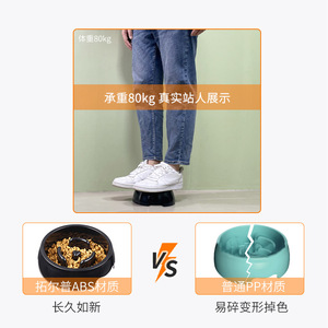 Mangkuk Makanan Hewan Peliharaan Anti Tumbang Bentuk Bulat/Persegi untuk Anjing dan Kucing, Cocok untuk Anak Anjing dan Anjing Berukuran Sedang/Besar - Product Image 2