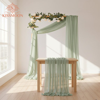 Arche de mariage élégante et luxueuse, draperies vertes pour plafond, rideaux de mariage élégants sur mesure pour fêtes