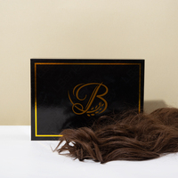 Boîte d'emballage de perruque de luxe Lbarley, boîte cadeau haut de gamme pour extensions de cheveux avec doublure en soie, fermeture magnétique, étui pour perruque