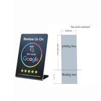 Support de menu personnalisable en PVC, étanche, NFC, RFID 13,56 MHz, pour avis d'hôtel, avec support en acrylique et métal pour cartes PVC