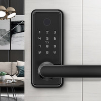 Serrure de porte de sécurité en alliage de zinc JIXIN avec combinaison de mot de passe, clavier ignifuge/contrôle par application pour portes en bois/acier, carte mémoire intégrée