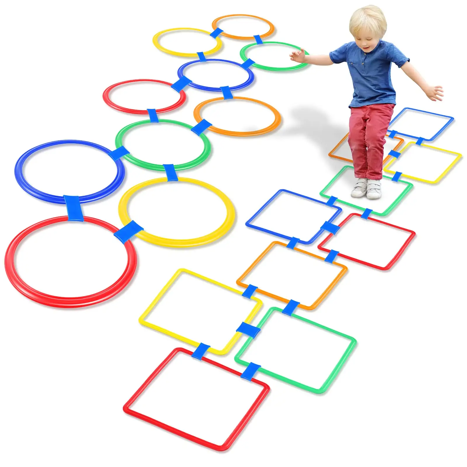Hop scotch Ring Spiel Hop scotch Circle Spiel Spielzeug für Kinder, bunte weiche Kunststoff Agility Circle, sensorische Trainings geräte
