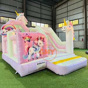Château gonflable pour enfants, licorne princesse, avec toboggan, pour l'intérieur et l'extérieur - Product Image 5