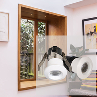 Mini spot lumineux led encastrable pour l'intérieur et l'extérieur, imperméable conforme à la norme ip65, luminaire circulaire, idéal pour une vitrine