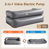Canapé gonflable, lit d'appoint avec dossier et accoudoirs, pompe électrique, chaise longue pliable pour la maison, le camping, vente en gros OEM