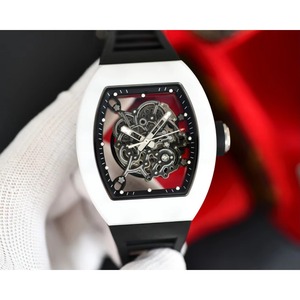 Reloj Mecánico de Cerámica con Caja Tonneau, Diseño Calado, Correa de Goma, Alta Calidad, Moda Masculina para Negocios, Última Tendencia 2026 - Product Image 2