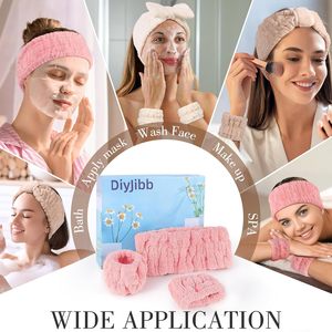 Custom Logo Spa <b>Headband</b> and Wristbands Set <b>Face</b> <b>Wash</b> Hairband Wrist Band for Washing <b>Face</b> Makeup Skincare Accessories Tools - Product Image 2