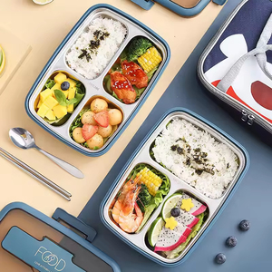 Portable Heatable Thermal Insulation Stainless Steel Bento <b>Lunch</b> <b>Box</b> Water Bottle Leak Proof Eco Friendly Cold Hot Temperature - Product Image 2