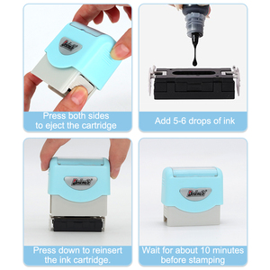 Timbro in Plastica per Ufficio 44x14mm Fotosensibile con Inchiostro in Gomma 82g per Asilo Nido e Etichettatura Vestiti Bambini - Product Image 6