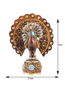 Handcrafted Wooden <b>Peacock</b> Figurine Bohemian Mosaic Home Decor Indoor Tabletop <b>Ornament</b> Living Room Art Piece - Product Image 6