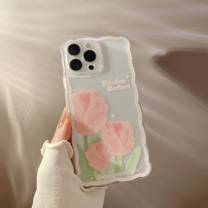 <span class=keywords><strong>Coque</strong></span> de téléphone mignonne tout compris, <span class=keywords><strong>transparente</strong></span> givrée, <span class=keywords><strong>motif</strong></span> peint de tulipes, pour <span class=keywords><strong>iPhone</strong></span> 15 14 13 12 <span class=keywords><strong>11</strong></span> Pro Max Plus - Product Image 3