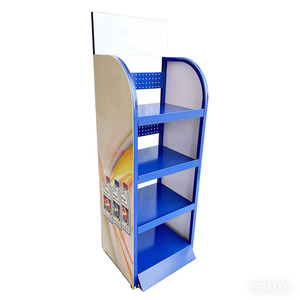 Présentoir à huile moteur métallique durable à 4 niveaux, revêtement poudré bleu, pour station-service et magasin automobile - Product Image 5