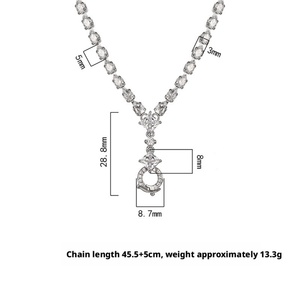 Fashion Jewelry Eco-friendly Copper DIY <b>Locket</b> Pendant Necklace Pear Cut Adjustable Chain Detachable Buckle for Women Daily Wear - Product Image 6