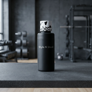 Black Stainless Steel Cocktail Shaker Bottle <b>Portable</b> Mixing Tumbler for <b>Bar</b> Drinks Party Use - Product Image 1