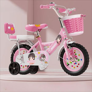 <span class=keywords><strong>Bicicleta</strong></span> Plegable para Niñas de 12 Pulgadas, 3-6 Años, con Ruedas de Entrenamiento, Canasta, Frenos de Disco, Cuadro de Acero al Carbono, Pedal Ordinario - Product Image 3