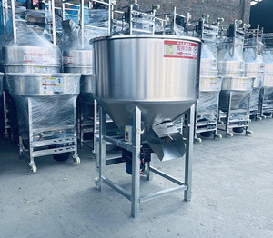 Mélangeur d'aliments pour animaux de ferme et volailles, machine <span class=keywords><strong>à</strong></span> haute productivité, cuve en acier inoxydable, capacité de 50 <span class=keywords><strong>à</strong></span> 200 kg/lot - Product Image 1