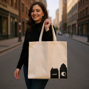 Tùy chỉnh in tái chế bông vải <span class=keywords><strong>tote</strong></span> túi có thể gập lại tái sử dụng túi hàng tạp hóa với cá nhân thư mẫu logo - Product Image 3