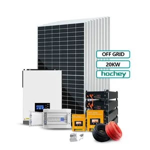 Hochey 10000w kit de panneau solaire puissance 5kw 6kw 8kw 20kw 30kw générateur solaire PV hors réseau 10kw systèmes de panneau d'énergie solaire domestique